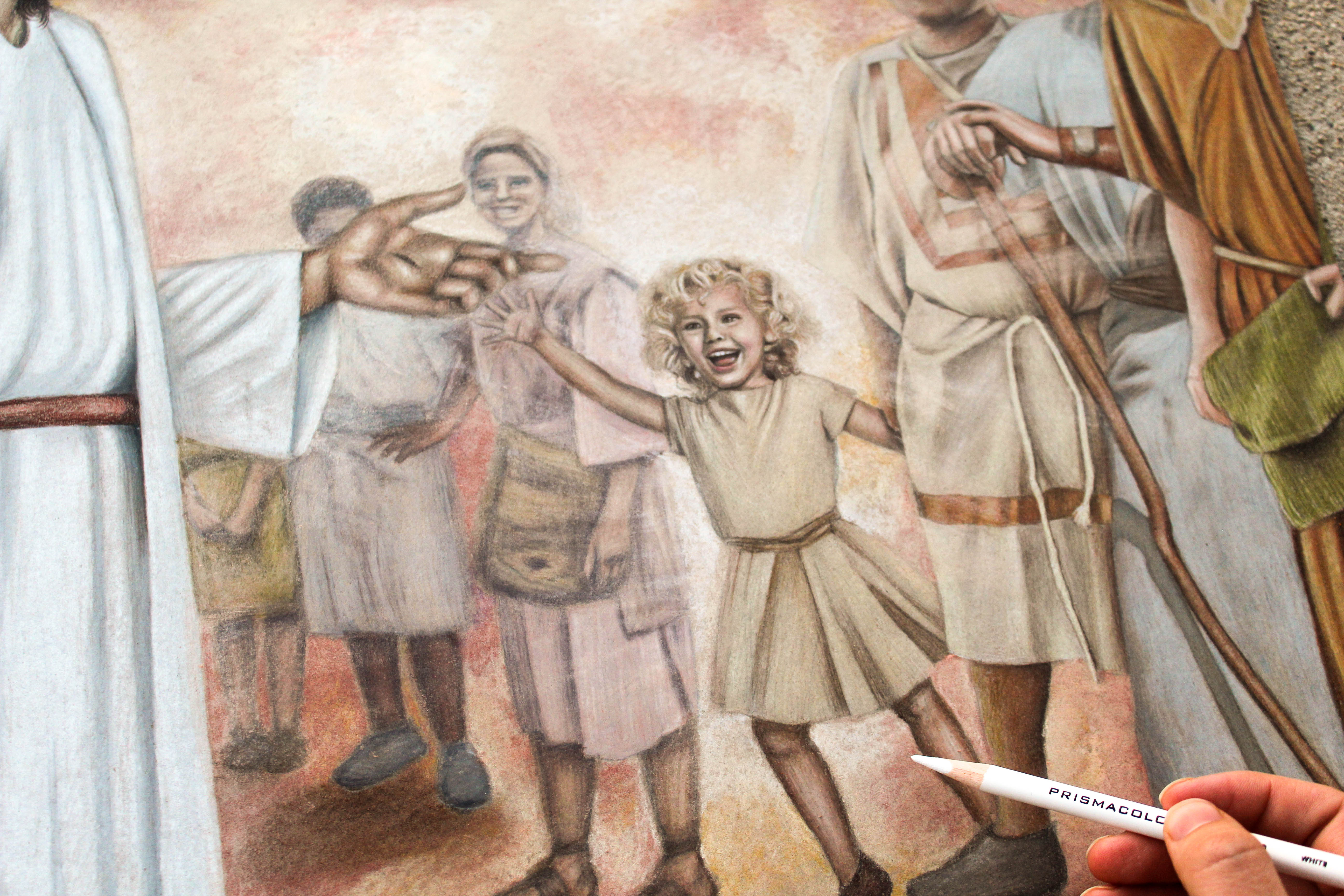 Children reaching for Christ